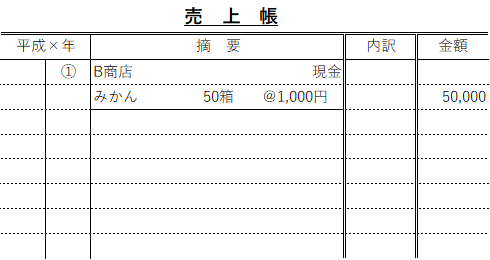 売上 台帳 の 書き方